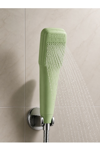Muraytekno Shower Tıme Renkli Duş Başlığı Güçlü Su Akışı Modern Tasarım El Duşu Yeşil