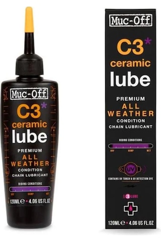 Muc-off C3 Seramik Allweather Bisiklet Zincir Yağı 120 Ml Siyah