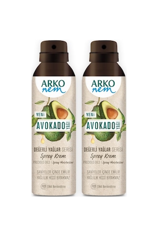 Arko Nem Değerli Yağlar Avokado Sprey Krem 2 x 150 ML