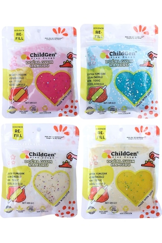 ChildGen Ecopack Refill 4'lü Simli Oyun Hamuru Set ChildGen Ecopack Refill 4'lü Simli Oyun Hamuru Set