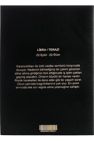 Terazi Burcu Yıldız Haritası Defter