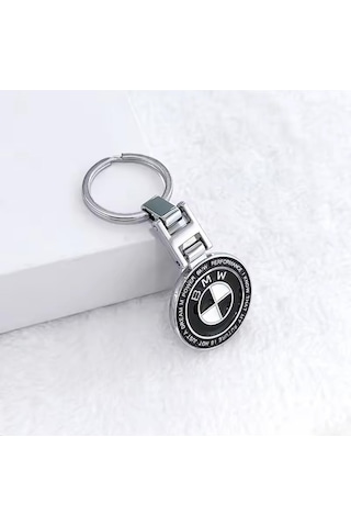 Metal Anahtarlık Siyah Bmw Logolu Anahtarlık E46 E60 E90 F30 X5