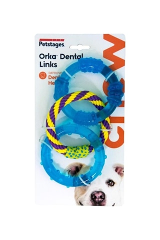 Orka Dental Links Üçlü Halka Köpek Çiğneme Oyuncağı - Parçalanmaya Dayanıklı Ve Güvenli