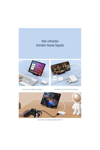 Usb 2.0 Lightning Otg Dönüştürücü - Apple Uyumlu iPhone Tak Çalıştır Adaptör