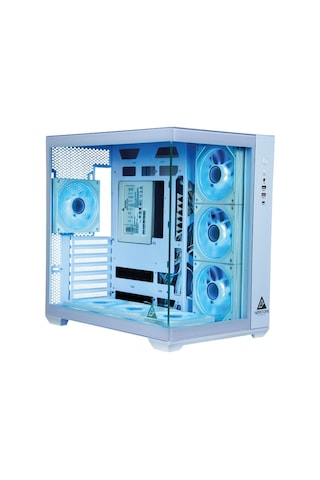 AERSTONE Trion 850 Watt 80+ Bronz 7 Fanlı RGB Akvaryum Oyuncu Kasası(BEYAZ)