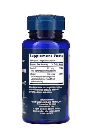 Super Selenium Complex & Vitamin E, 200 Mcg, 100 Vegetarian Capsules