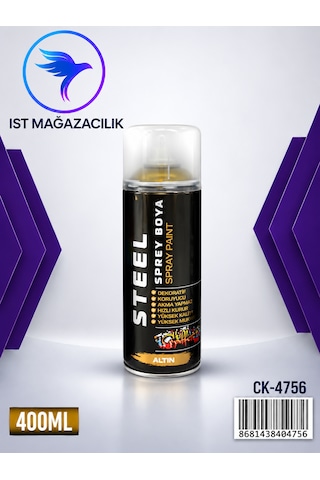 İst Steel Sprey Boya Altın 400 Ml 0310 Altın Yaldız