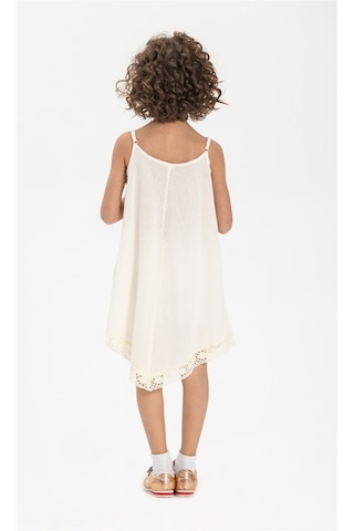 Çağla Şile Bezi Kız Çocuk Elbise Krem Krm