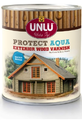Ünlü Protect Aqua Su Bazlı Dış Cephe Vernik 1L