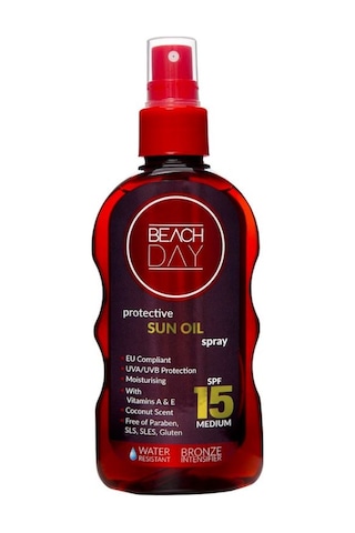 Beach Day SPF 15 Koruyucu Bronzlaştırıcı Güneş Yağı Sprey 150 ML