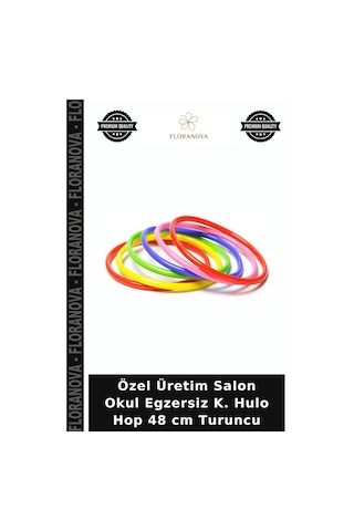 Özel Üretim Salon Okul Egzersiz K. Hulo Hop 48 Cm Turuncu