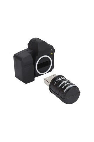 Hurrıse Usb Flash Sürücü U Disk Veri Depolama Üç Boyutlu Kamera Şeklinde Usb2.0 Bilgisayar leri 64 Gb Kart