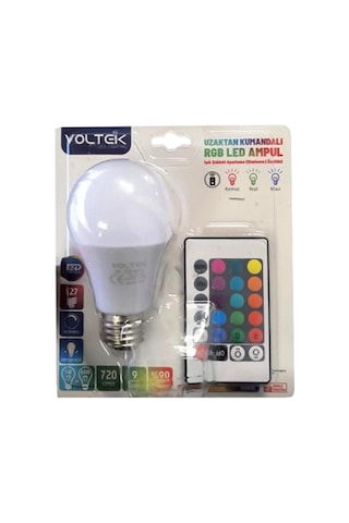 En-cag Voltek 9w Kumandalı Beyaz+rgb Led Ampul 1 Adet Bss Standart