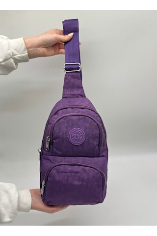 Su Geçirmez Kumaş Mor Unisex Body Bag Çapraz Omuz Çantası Mor