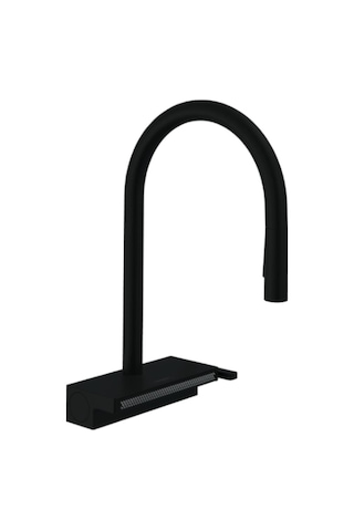 Hansgrohe Aquno Select M81 Tek Kollu Eviye Bataryası 170, Çekilebilir El Duşu, 3jet, Sbox Satin Siyah Siyah