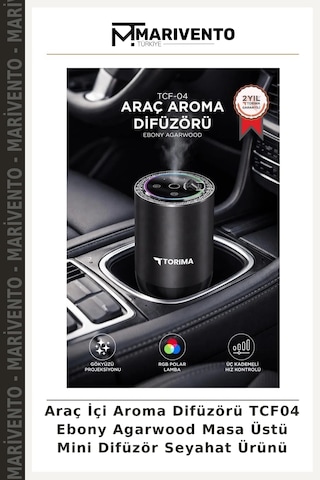 Araç İçi Aroma Difüzörü Tcf04 Ebony Agarwood Masa Üstü Mini Difüzör Seyahat Ürünü