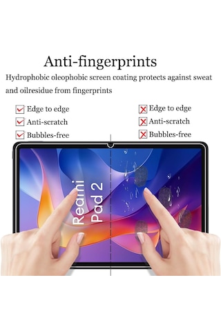 Xiaomi Redmi Pad 2 11 İnç Ekran Koruyucu Şeffaf Cam Nano Kırılmaz