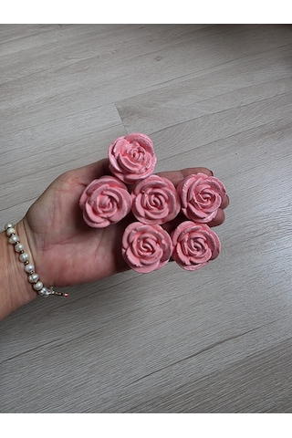 Dafniart 6'lı Set Kırmızı Kalp Şeklinde Çekmece Ve Dolap Kulpu, 4-5 Cm, Vidalı Açık Pembe