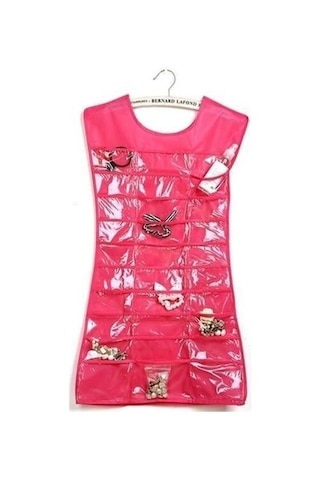 Buffer Elbise Şeklinde Takı Organizeri - Pembe Çok Renkli