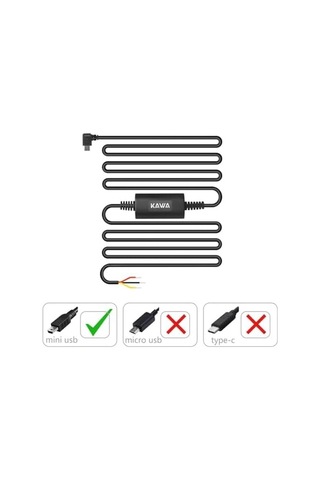 Pt01 D8 / D10 Uyumlu Mini Usb Park Modu Bağlantı Kiti Akü Sigorta Park Modunda Kayıt İçin Bağlantı Kablosu