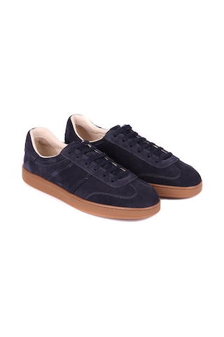 Shoetyle - Hakiki Süet Deri Lacivert Renk Erkek Sneaker - 666-sh-10-129-1572