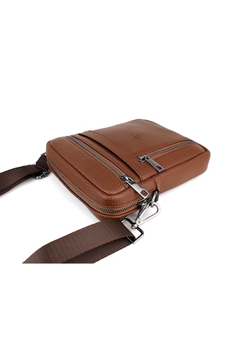 Erkek Taba Askılı Postacı Çanta Omuz Çantası Taba