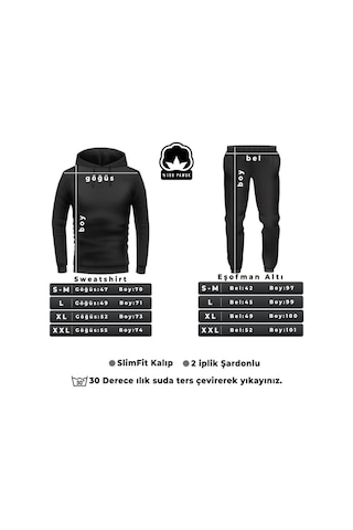 Tarzsokak Unisex Chinesebox Baskılı Eşofman Takımı Kp-siyah-kırmızıejder-esh-siyah