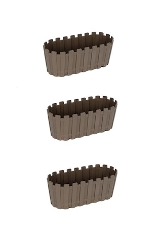 3 Adet Akasya Saksı, Bahçe Balkon Saksı, Çit Saksı 30 Cm