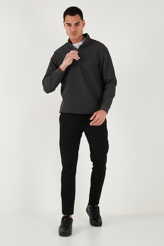 Buratti Pamuklu Regular Fit Yarım Fermuarlı Dik Yaka Erkek Sweat 5905716 Antrasit