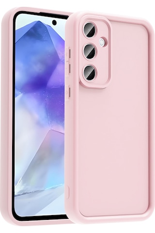 Galaxy Uyumlu A56 Kılıf Kamera Korumalı Zore Ananas Kapak Pembe
