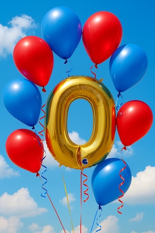 Folyo Rakam 0 Sıfır Gold-altın Renginde 40 İnç 100 Cm Grabo Doğum Günü Balonu Çok Renkli