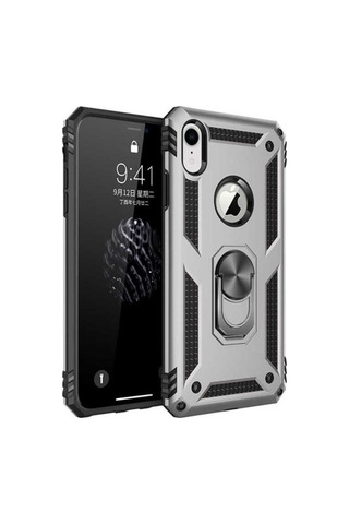 Apple Uyumlu iPhone Xr 6.1 Kılıf Zore Vega Kapak Gri