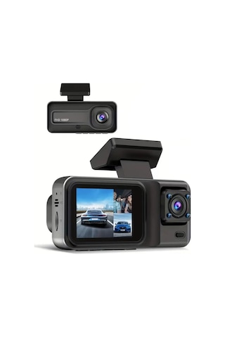 Monyee Araba Dvr Çift Kameralı Siyah A98 - 1080p Hd, Gece Görüşü, Döngü Kayıt, Çarpma Kilidi, 2 İnç Ips Ekran Sd Kart Yok