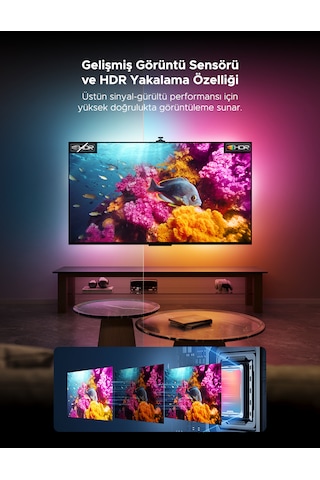 Govee 3S Pro Tv Arkası LED Şerit Ambiyans Aydınlatma, Tv Renk Senkronizasyonu 75-85 Inç Tv'ler ile Uyumludur