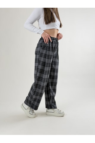 Cocopelli Ekose Kadın Baggy Pantolon Coc2681 Desenli