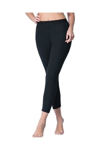 Kadın Siyah Termal Fanila Ve Tayt Takım Siyah