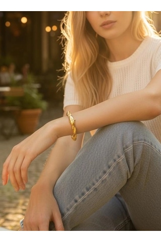 Altın Hediyelik Erzurum Burma Kelepçe Bilezik