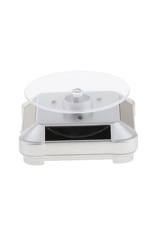 Trendooze Tabla, Standı Sergileme Saat Mücevher Led Işıklı Güneş Gümüş Enerjili Döner Dönen Yv