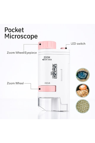 Mini Mikroskop Led Işık İle Gözlem Öğrenme İçin Yüksek Çözünürlük