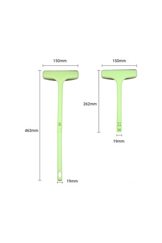 Samdoo Yeşil Kısa Tip Uzun Kollü Perde Temizleme Fırçası - Toz Ve Toz Toplamak İçin Tüy Dökmeyen Pp + Tüy Malzeme