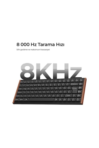 Milk Süt Pom Kahverengi Switch K3 Ultra 8k, 2,4 Ghz Kablosuz Bağlantı Özel Mekanik Klavye K3u-h3 Siyah