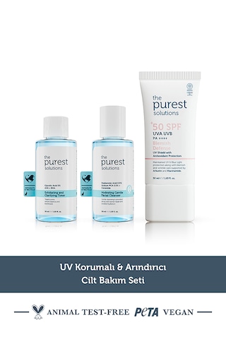Uv Korumalı & Arındırıcı Cilt Bakım Seti