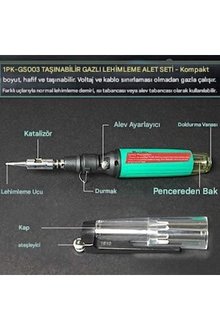 Proskit 1pk-gs003 Gazlı Havya Çakmaklı