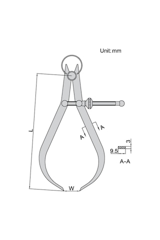 Ayarlı Dış Çap Pergeli 300 MM