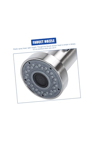 1 Adet Mutfak Lavabosu Aşağı Çekin Musluk Nozul Püskürtücü Fırçalanmış Su Musluk Duş Başlığı Kolay Yemek Yıkama Ve Yüzük İçin Fırçalı Nikel