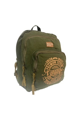 Kaliteli Siyah Vintage Salaş Baskılı Disayn Günlük Gezi Okul Sırt Çantası Revilla Bag 28x38cm Açık Kahverengi