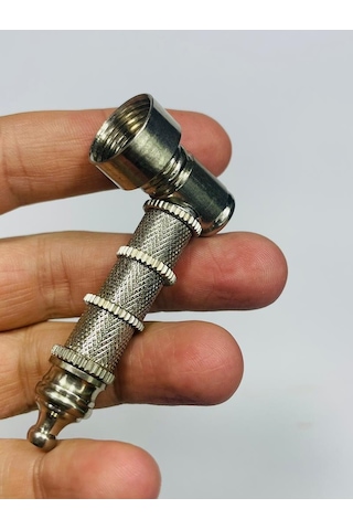MetalikGri Full Metal Tırtıklı Pipo //7cm-11parça