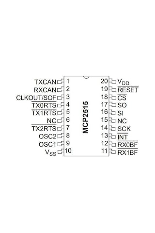 Mcp2515-I/St Tssop-20 Smd Can Bus Entegresi