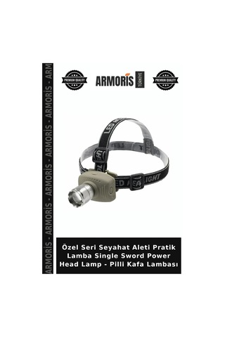 Özel Seri Seyahat Aleti Pratik Lamba Single Sword Power Head Lamp - Pilli Kafa Lambası