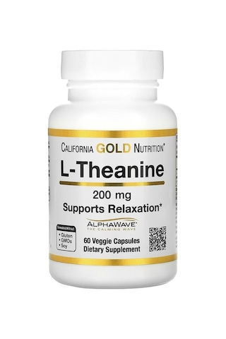 L-theanine, Alphawave Katkılı, 200 Mg, 60 Bitkisel Kapsül